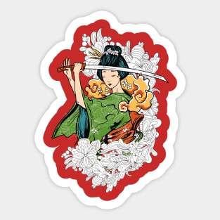 Geisha Sword Sticker